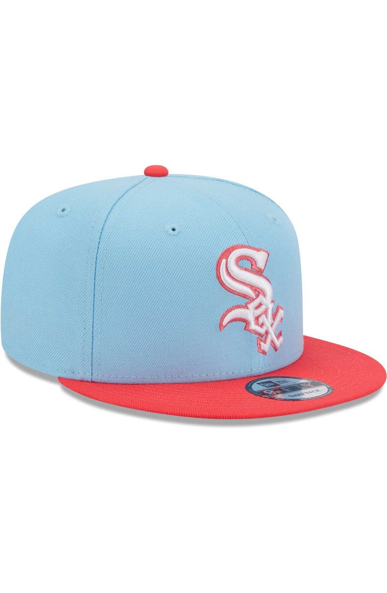 New Era Men's New Era Light Blue/Red Chicago White Sox Spring Basic Two-Tone 9FIFTY Snapback Hat, Alternate, color, 
