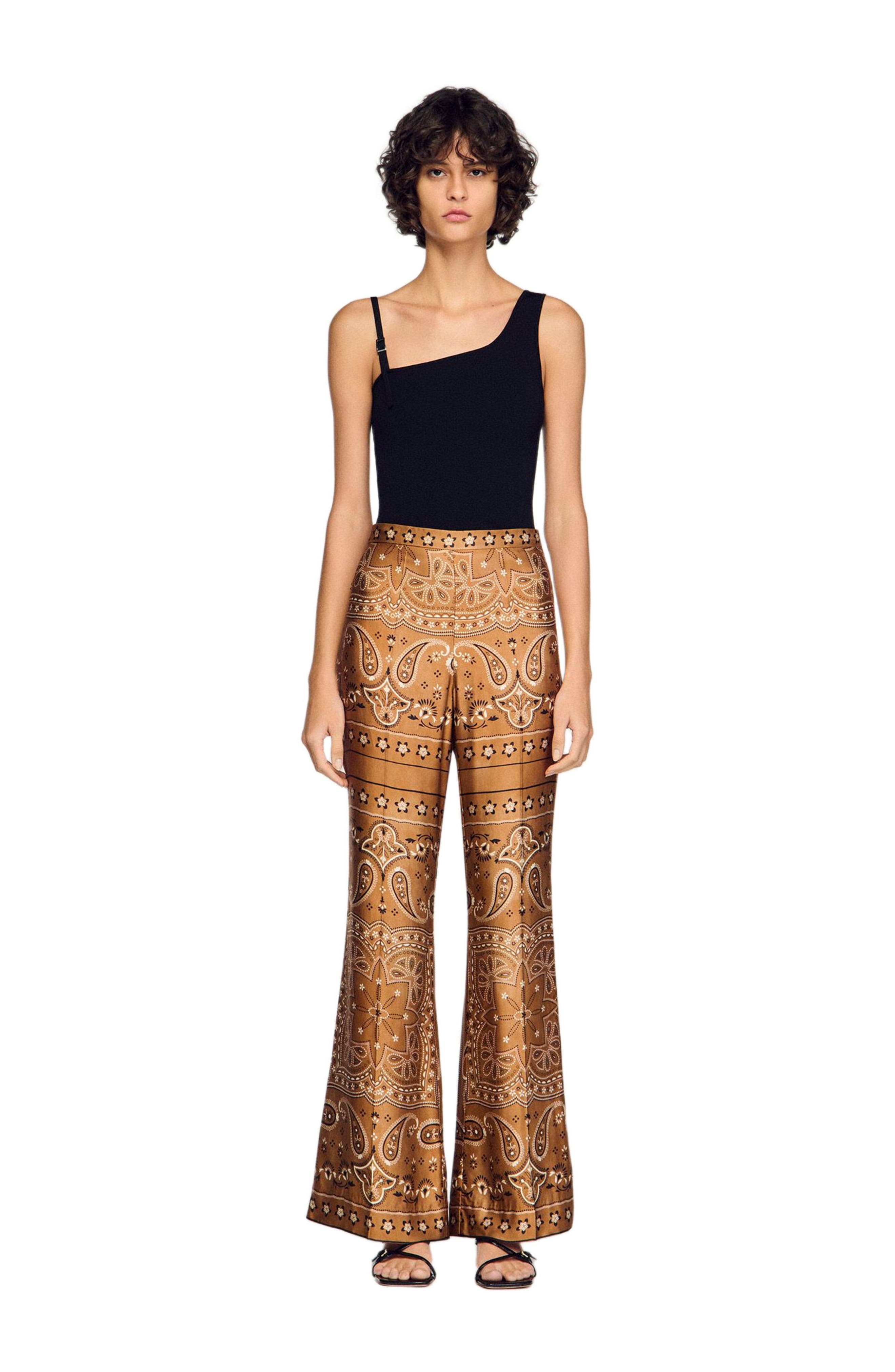 Bandana-print floaty trousers - image 2