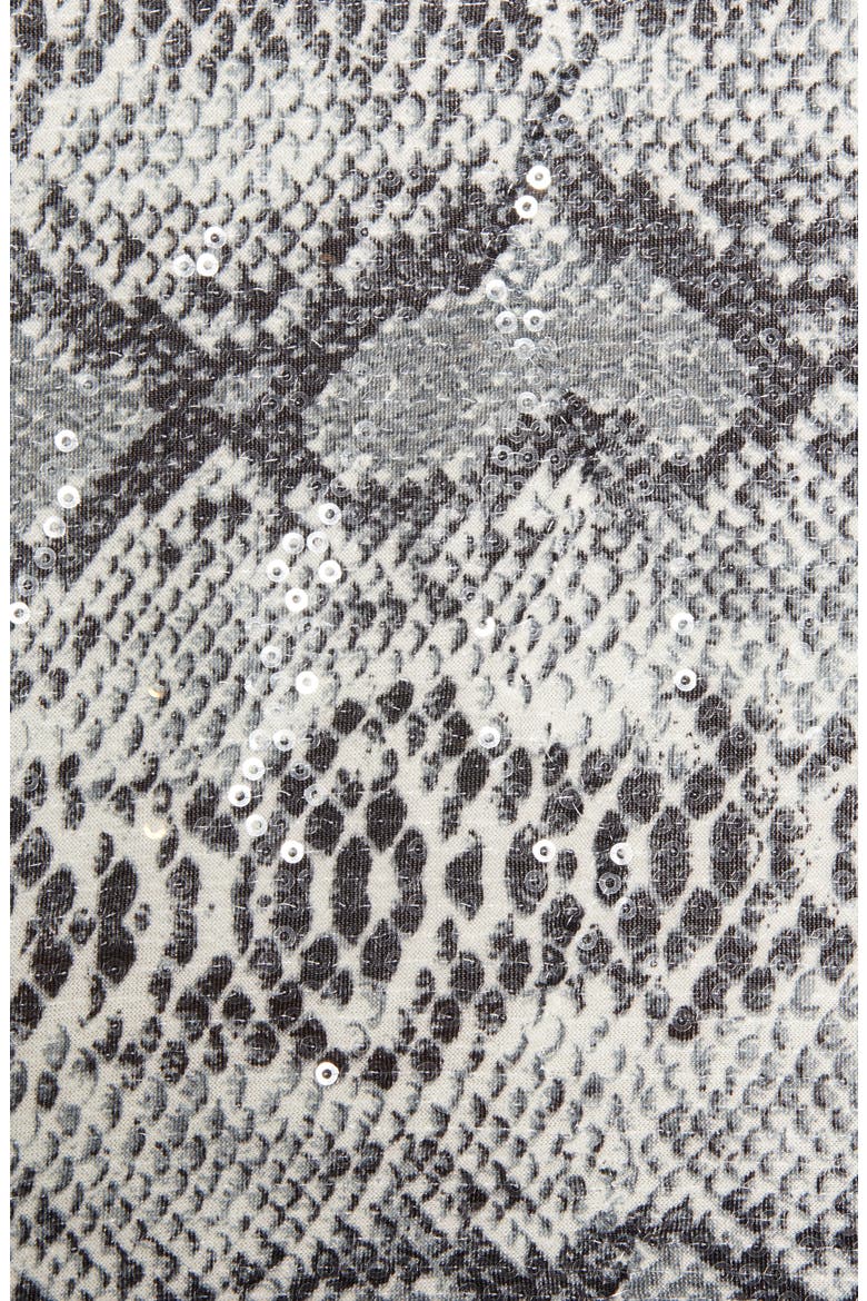 Snakeskin Print Miniskirt, Alternate, color, GREY