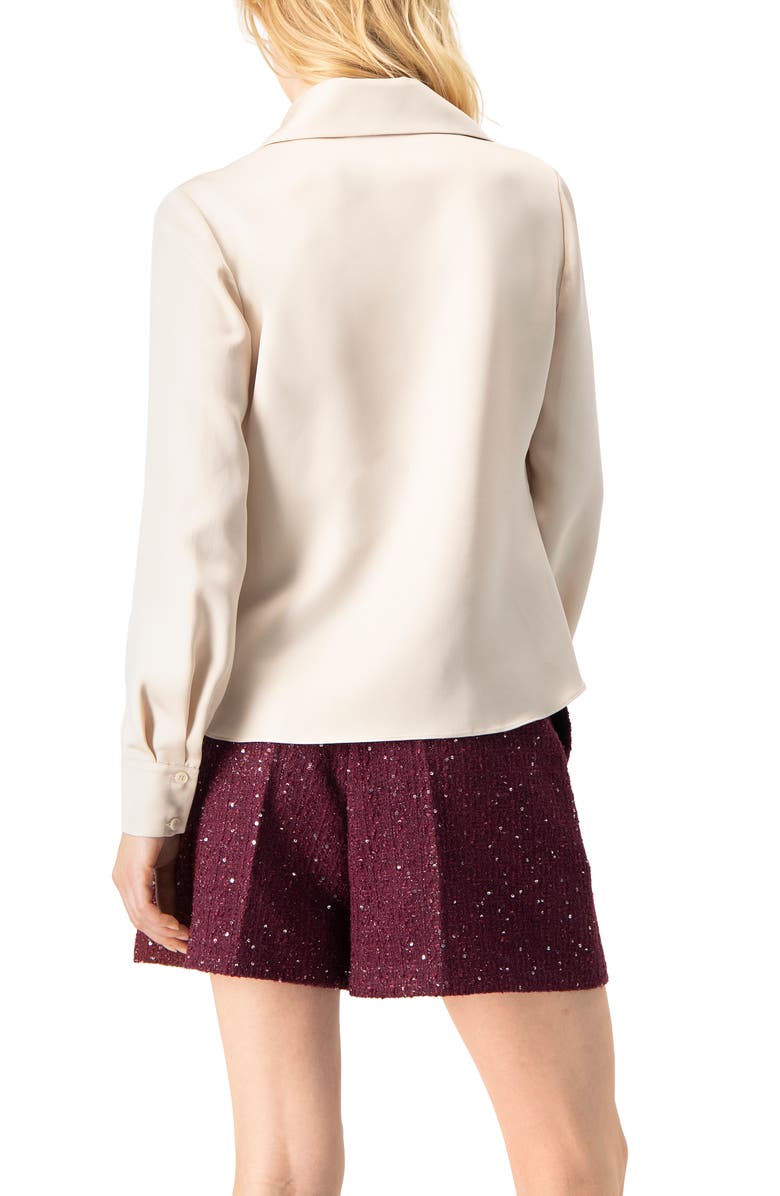 IVONNE Long Sleeve Button-Up Shirt, Alternate, color, Ivory