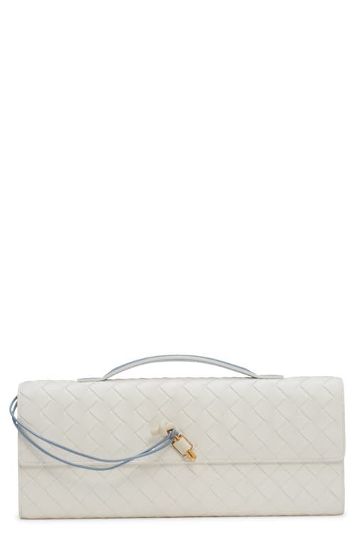 Bottega Veneta Andiamo Intrecciato Leather Clutch in 9555 Alabaster-Mine-Mb-Al at Nordstrom