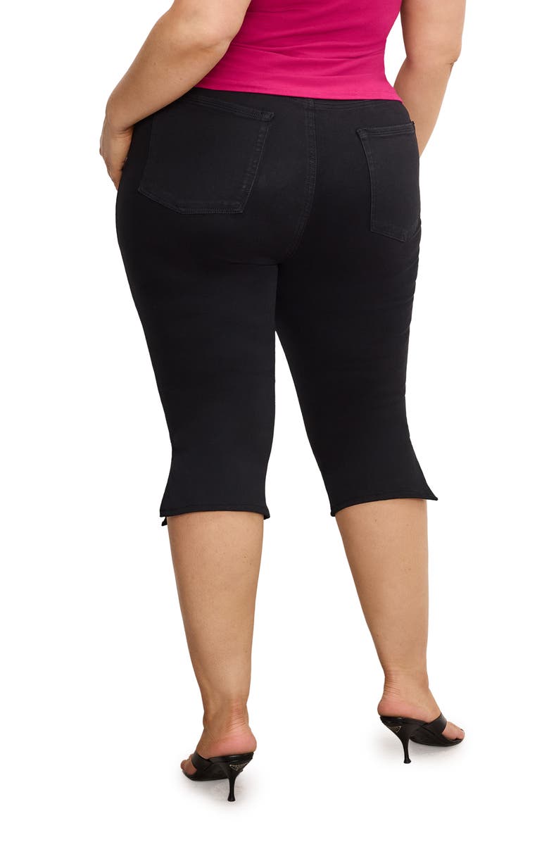 Good American Good Capri Jeans, Alternate, color, Black001