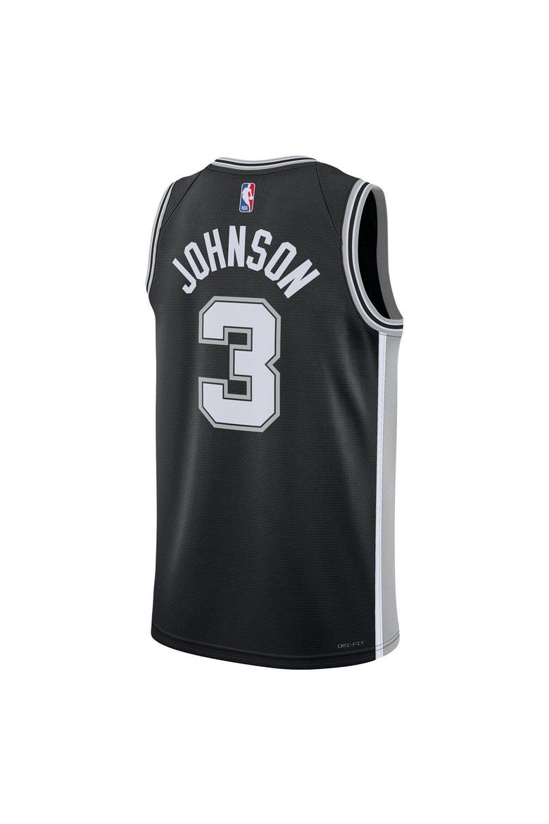 Unisex Nike Keldon Johnson Black San Antonio Spurs Swingman Jersey - Icon Edition, Alternate, color, Black