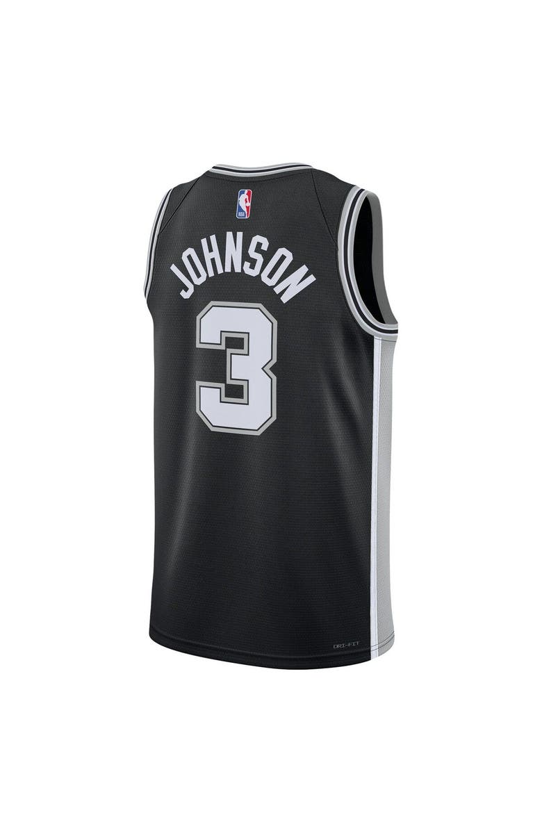 Nike Unisex Nike Keldon Johnson Black San Antonio Spurs Swingman Jersey - Icon Edition, Alternate, color, Black