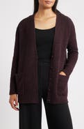 Eileen Fisher Ribbed Boyfriend Cardigan