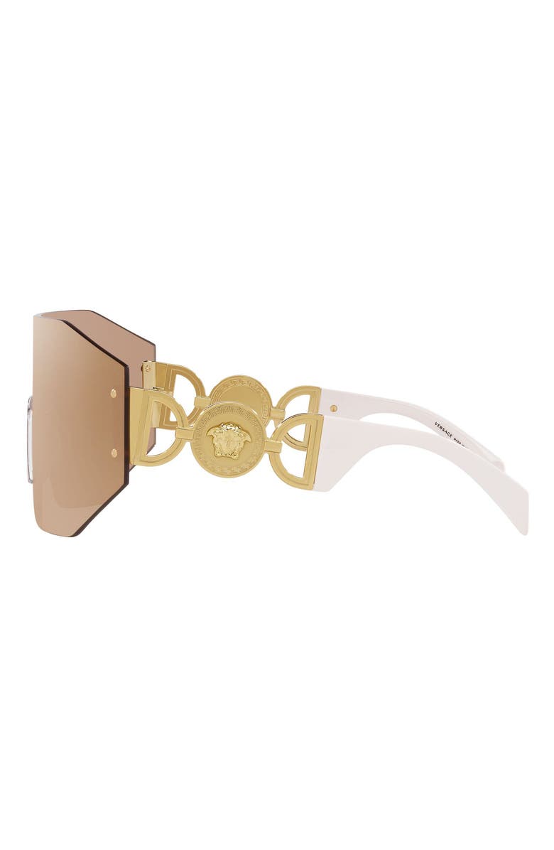 Versace 45mm Irregular Sunglasses, Alternate, color, Dark Brown