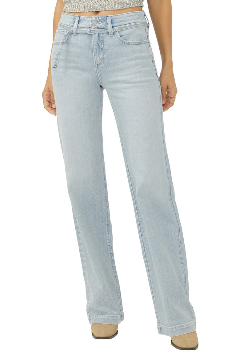 Avery Curvy Fit Belted Trouser Jeans, Main, color, SYCAMORE COVE