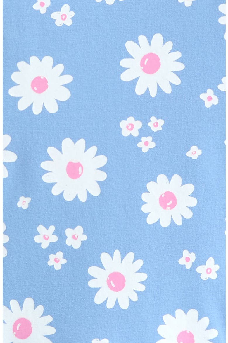 Kids' Mixed Media Dress, Alternate, color, BLUE POETRY DAISY MEADOW