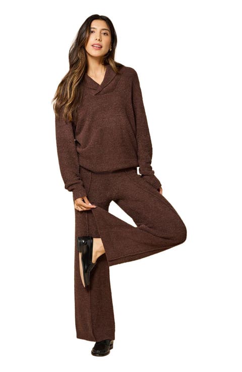 Ultra-Marshmallow Shawl Collar with Pintuck Pant