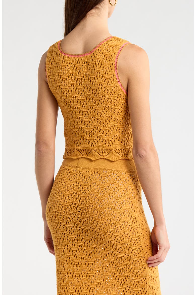 Open Knit Tank, Alternate, color, TANGERINE DREAMS