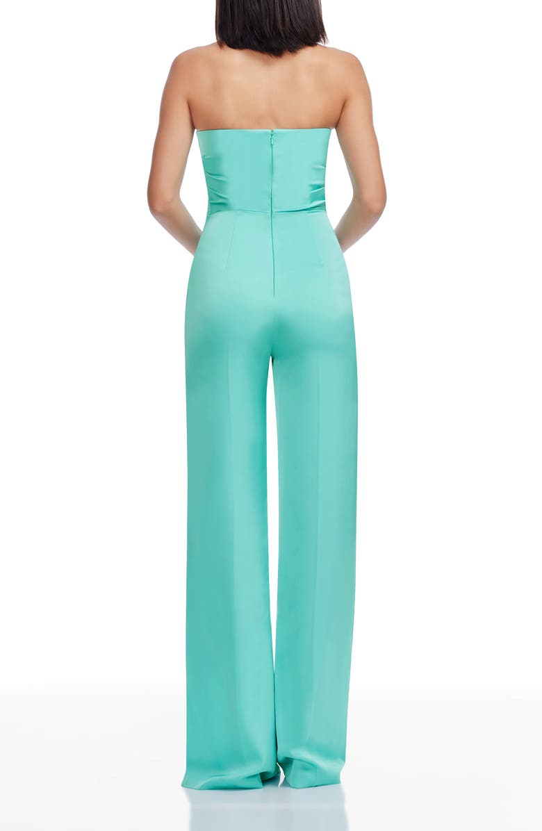 Dress the Population Shawn Strapless Slit Jumpsuit, Alternate, color, Aqua