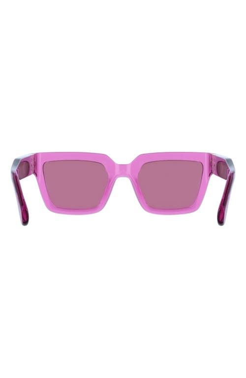 Ferragamo 52mm Square Sunglasses In Transparent Cyclamen