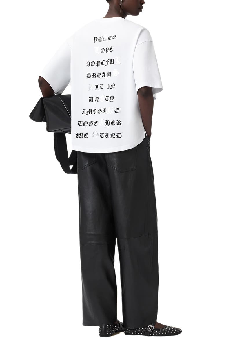 AllSaints Vision Amelie Graphic T-Shirt, Alternate, color, Optic White