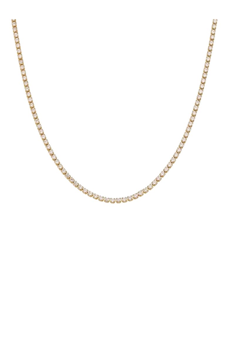 Moonlit Tennis Necklace with AAAAA Cubic Zirconia, Main, color, Gold