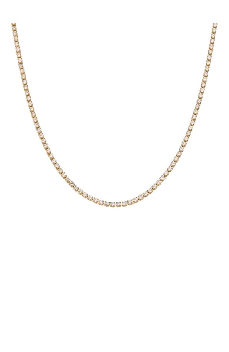 Hollywood Sensation Moonlit Tennis Necklace with AAAAA Cubic Zirconia, Main, color, Gold