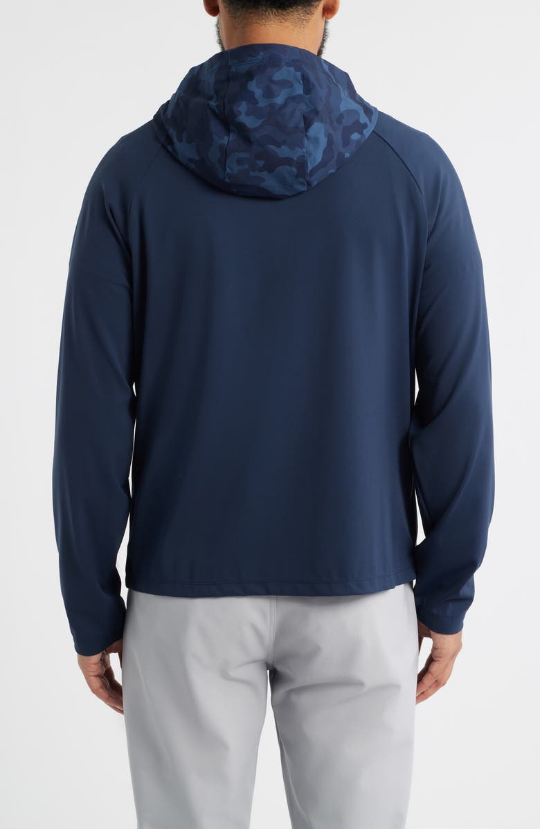 G/FORE Hybrid Quarter Zip Hoodie, Alternate, color, Twilight Camo