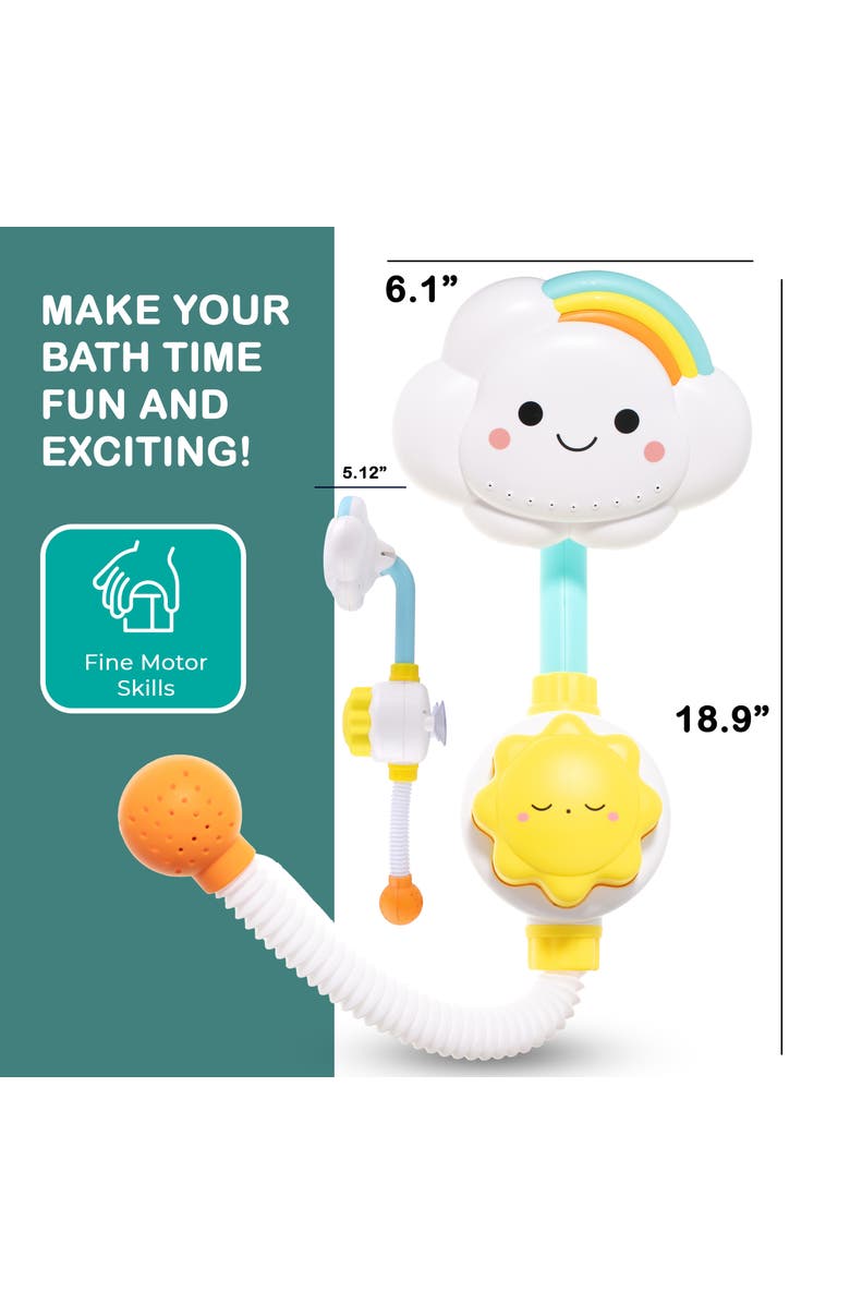 Sperric Cloud Design Interactive Bath Toy Shower Head, Alternate, color, Multicolor