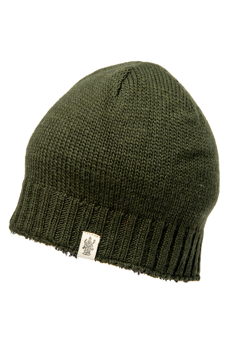Rib Band Beanie, Main, color, Olive