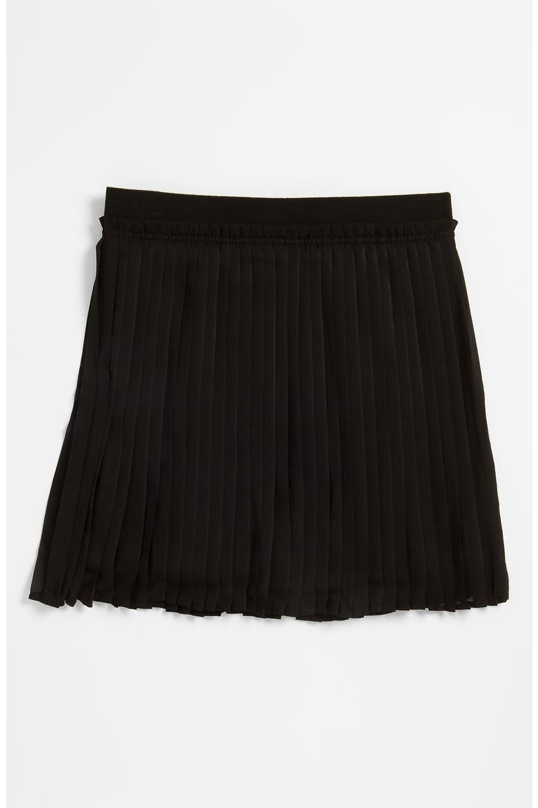 'Eloise' Pleated Skirt, Main, color, BLACK CUSTOM