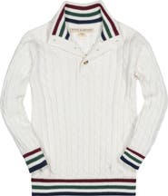 Hope & Henry Baby Boys' Organic Mock Neck Cable Sweater, Infant