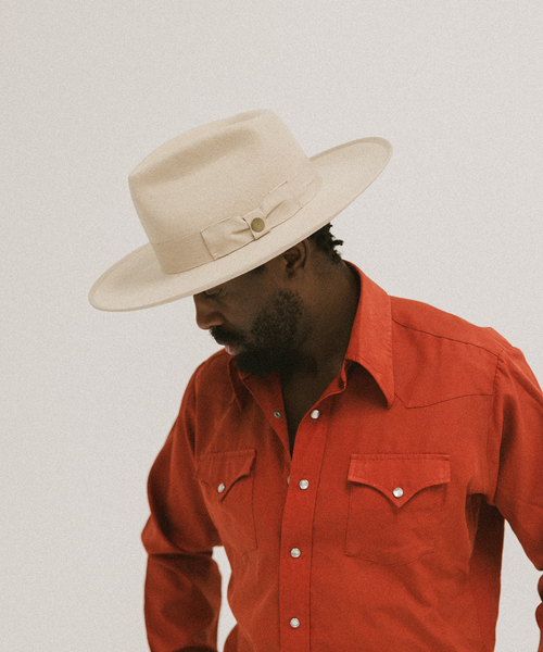 Two Roads Hat Co. Taos Western Fedora In Buckskin