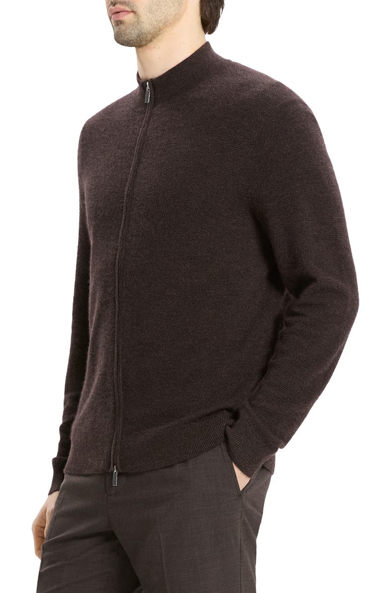 Theory Cyr Cashmere Cardigan, Alternate, color, Brownwood Melange