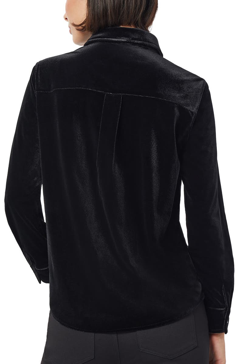 Jones New York Velour Button-Up Shirt, Alternate, color, 