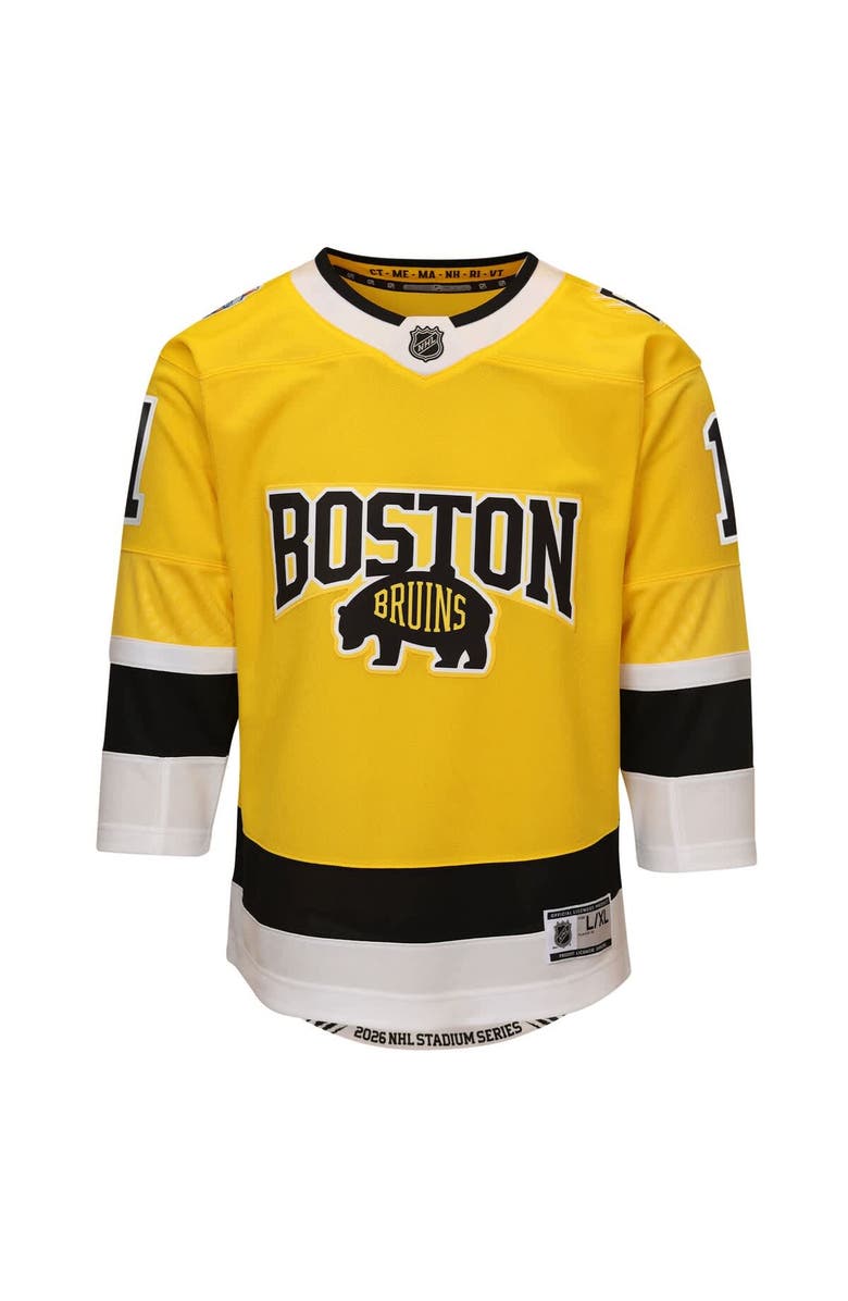 Outerstuff Youth Outerstuff Jeremy Swayman Gold Boston Bruins 2026 NHL Stadium Series Premier Jersey, Alternate, color, Gold