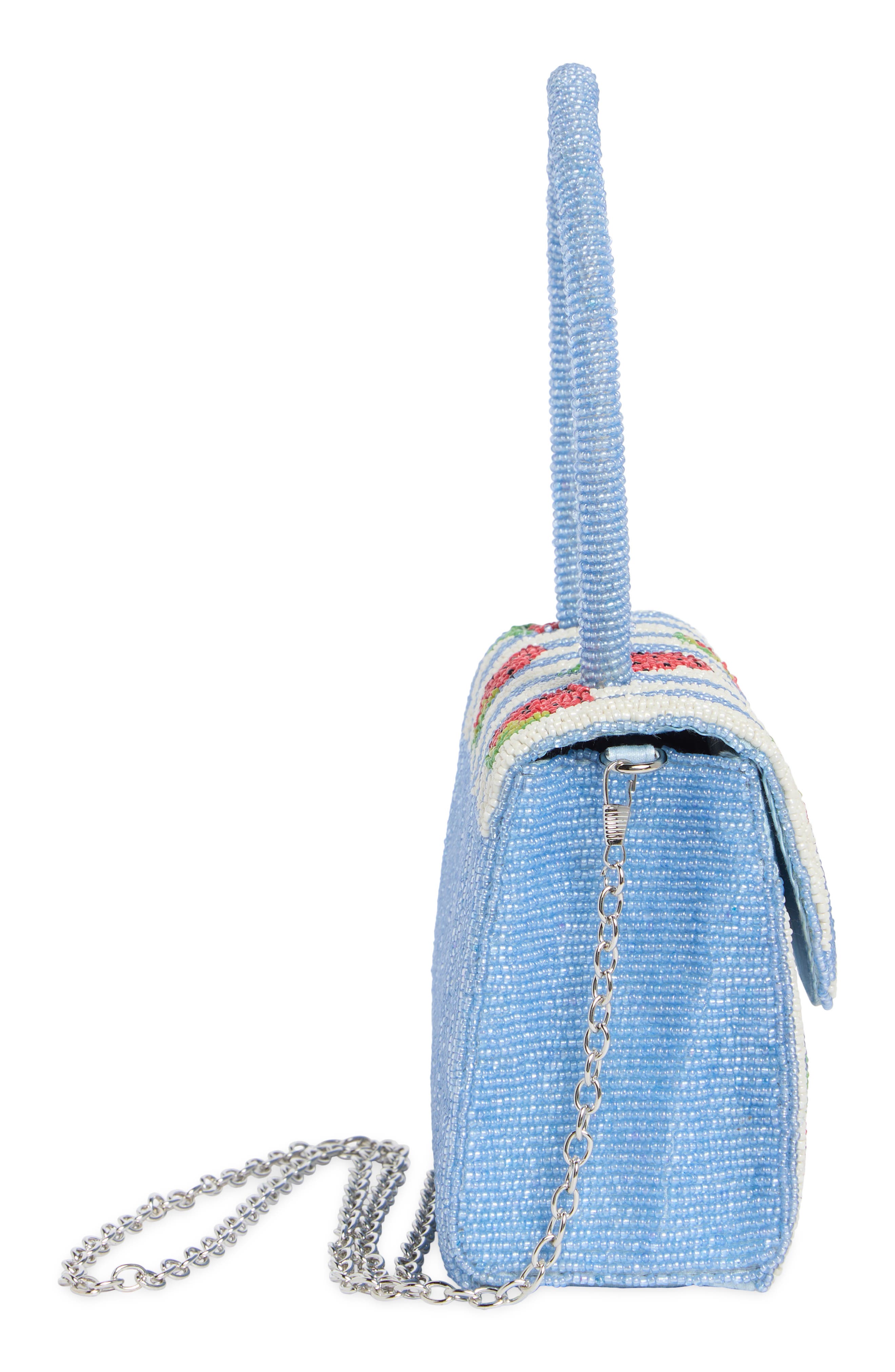 Collection XIIX Beaded Striped Strawberry Top Handle Bag, Alternate, color, Multi