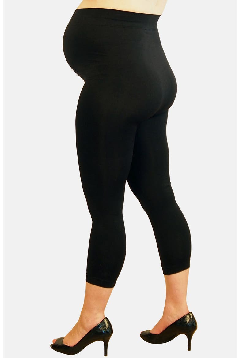 2-Pack Seamless Maternity Capri Leggings, Alternate, color, BLACK