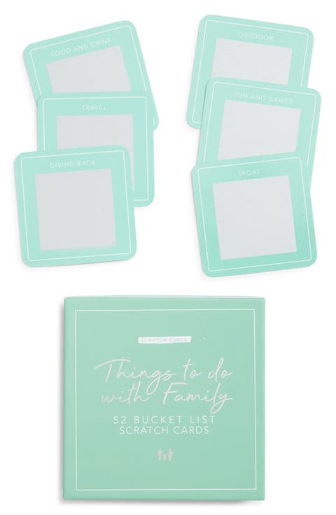 'Things to Do with Family' 52 Bucket List Scratch Cards
