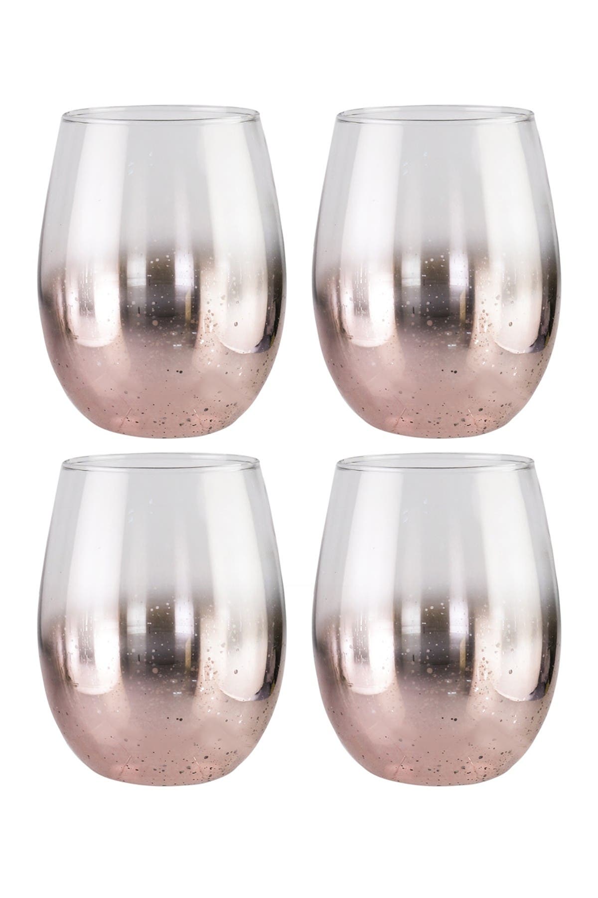 JAY IMPORTS Pink 18 oz. Ombre Stemless Glass - Set of 4 | Nordstromrack