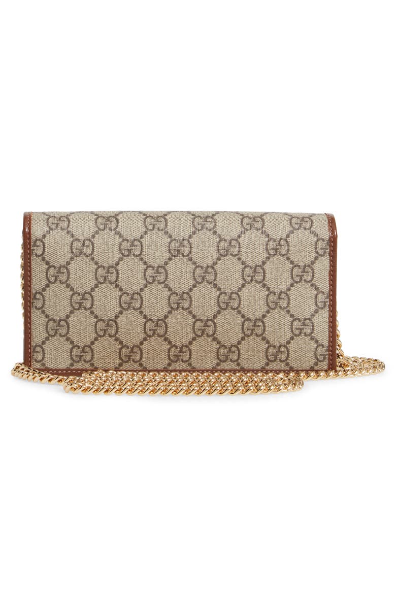 Gucci 1955 Horsebit GG Supreme Canvas Wallet on a Chain, Alternate, color, 