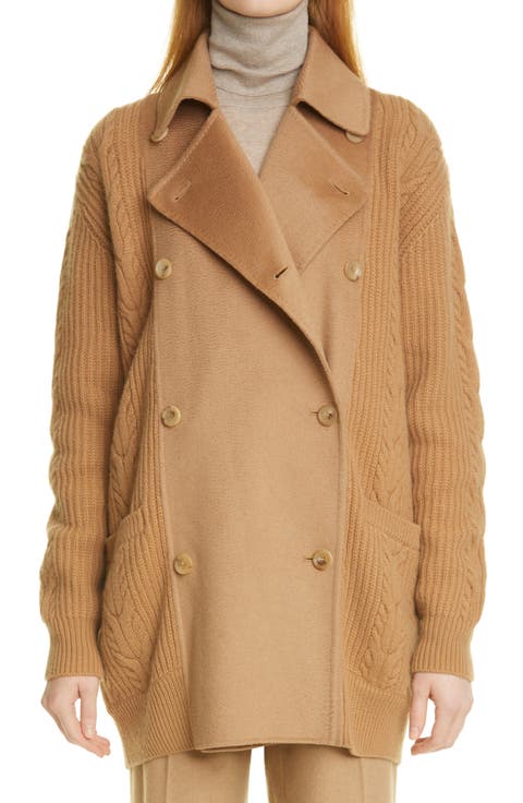 Mixed Media Wool & Cashmere Coat