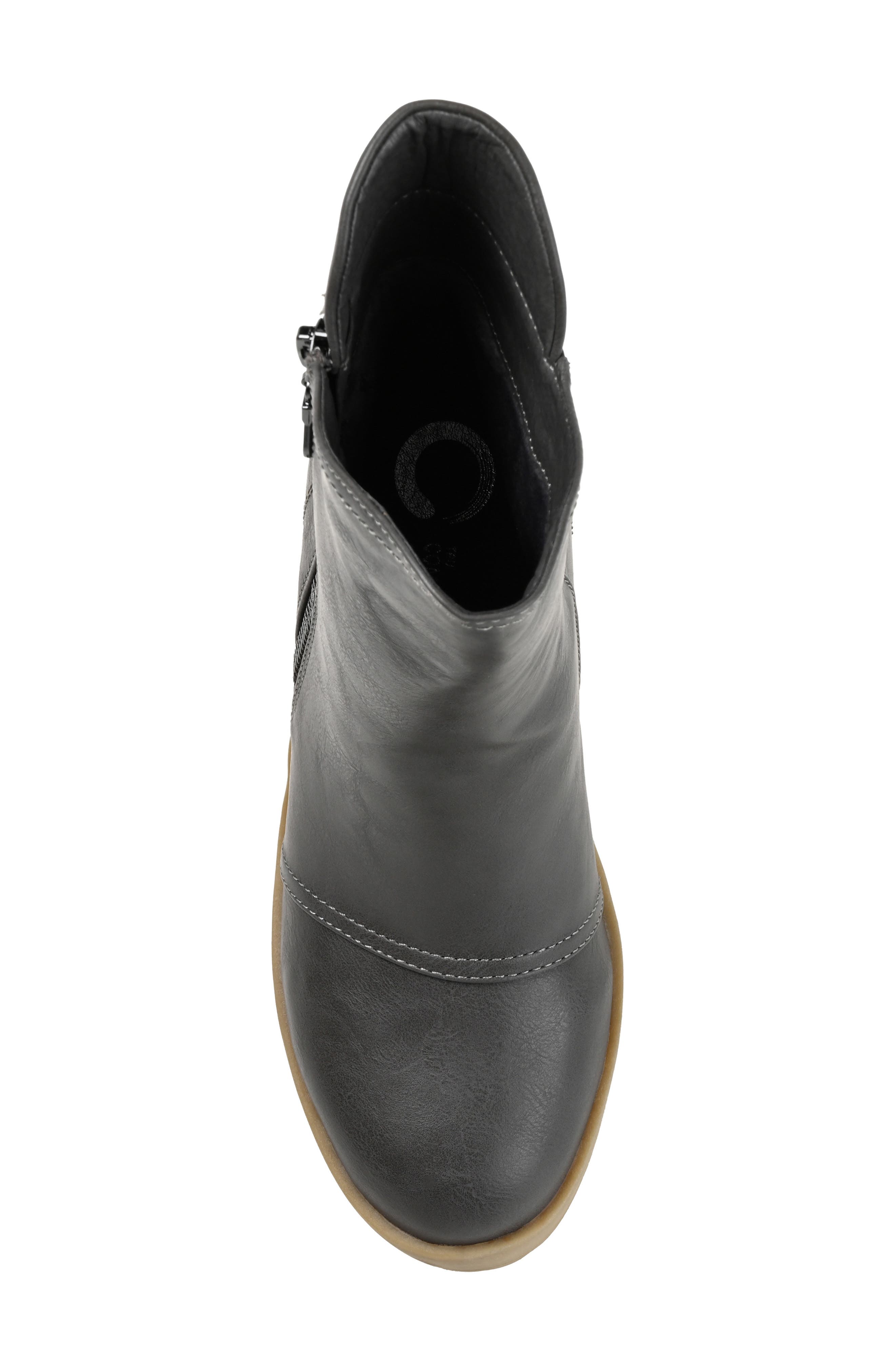 Journee Collection Jaquie Lug Sole Bootie, Alternate, color, Grey
