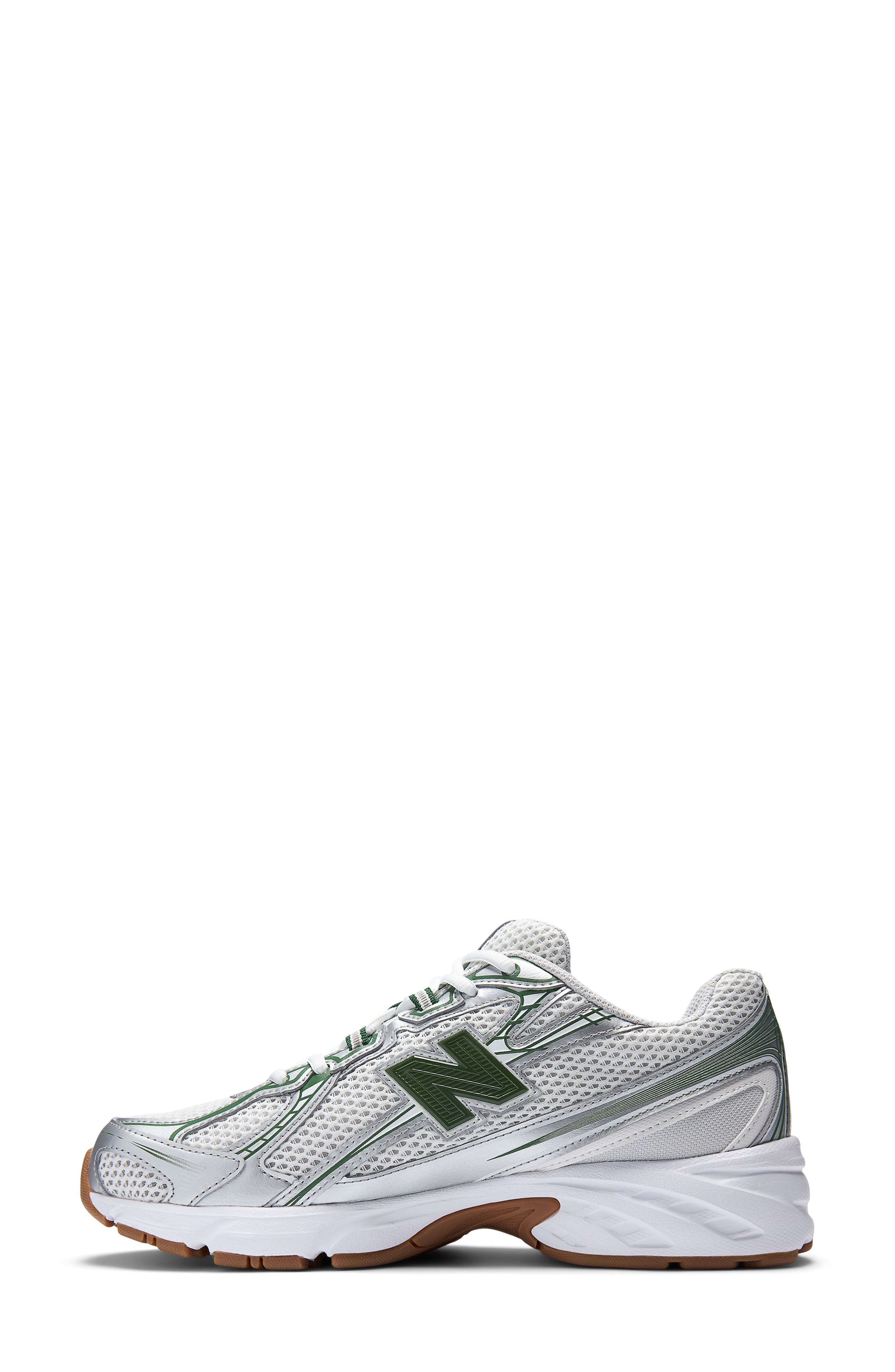 New Balance Gender Inclusive 740 Sneaker, Alternate, color, Grey Matter/ Dark Alpine Green