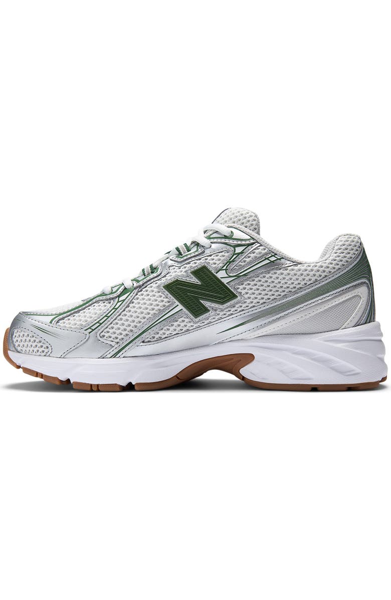 New Balance Gender Inclusive 740 Sneaker, Alternate, color, Grey Matter/ Dark Alpine Green