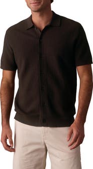The Normal Brand BreezeKnit Short Sleeve Button-Up Shirt