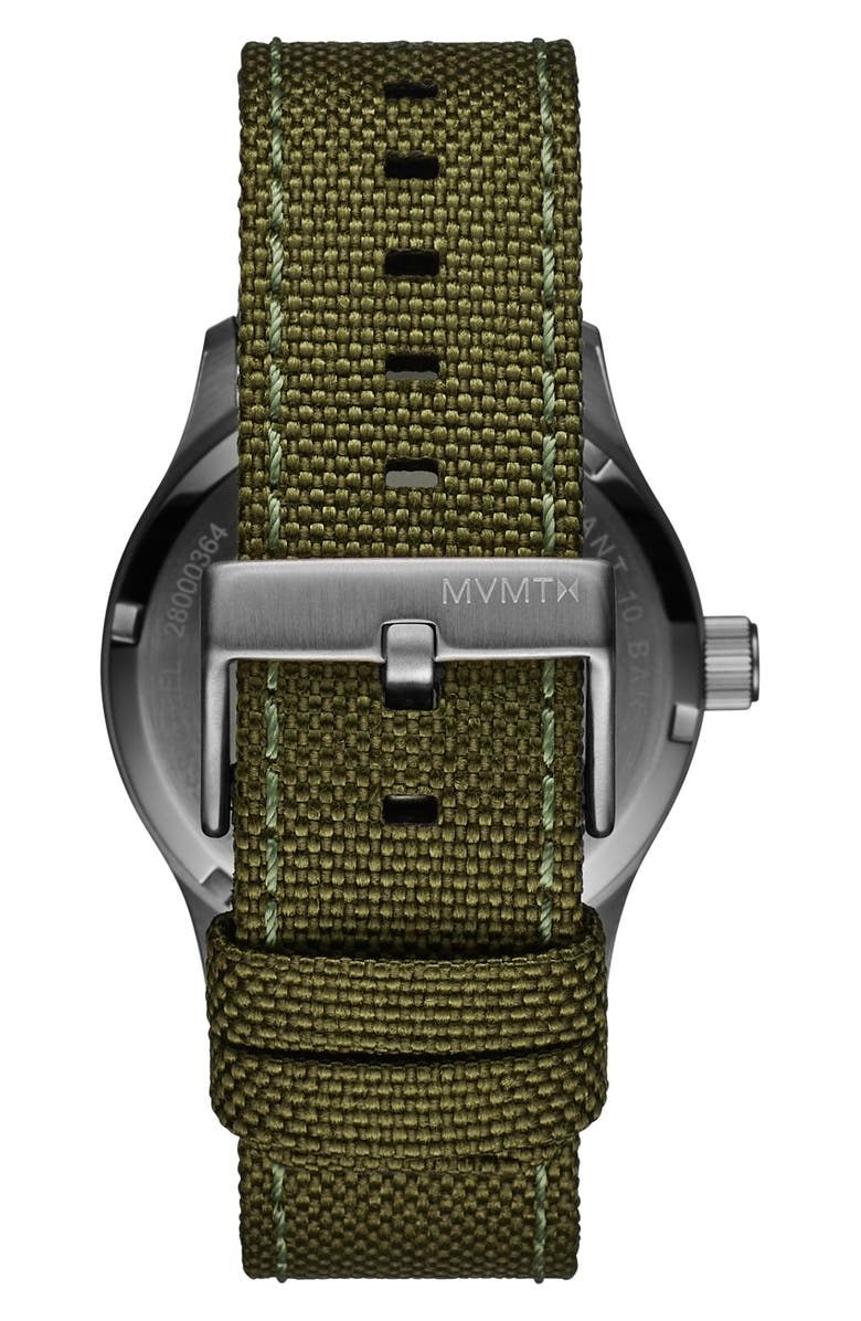 MVMT WATCHES Field II Nylon Strap Watch, 41mm, Alternate, color, 