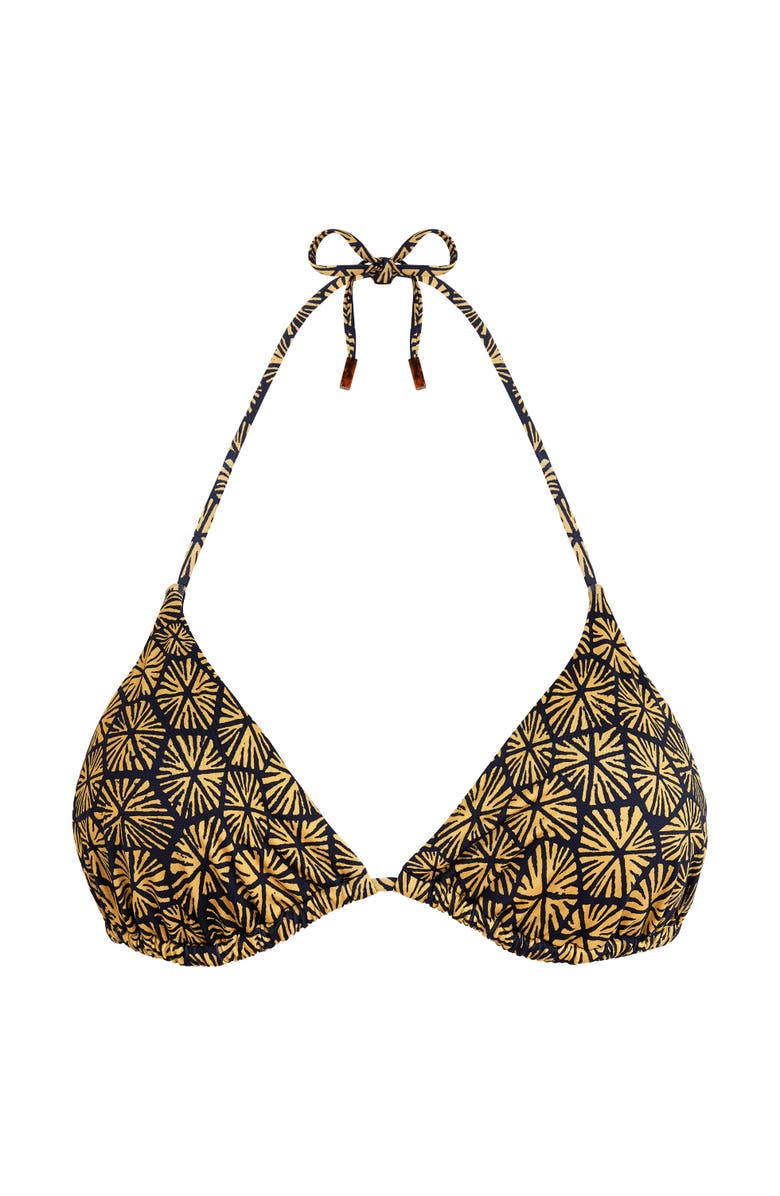 Vilebrequin Women's Carapaces Jersey Triangle Bikini Top, Alternate, color, Bleu Marine