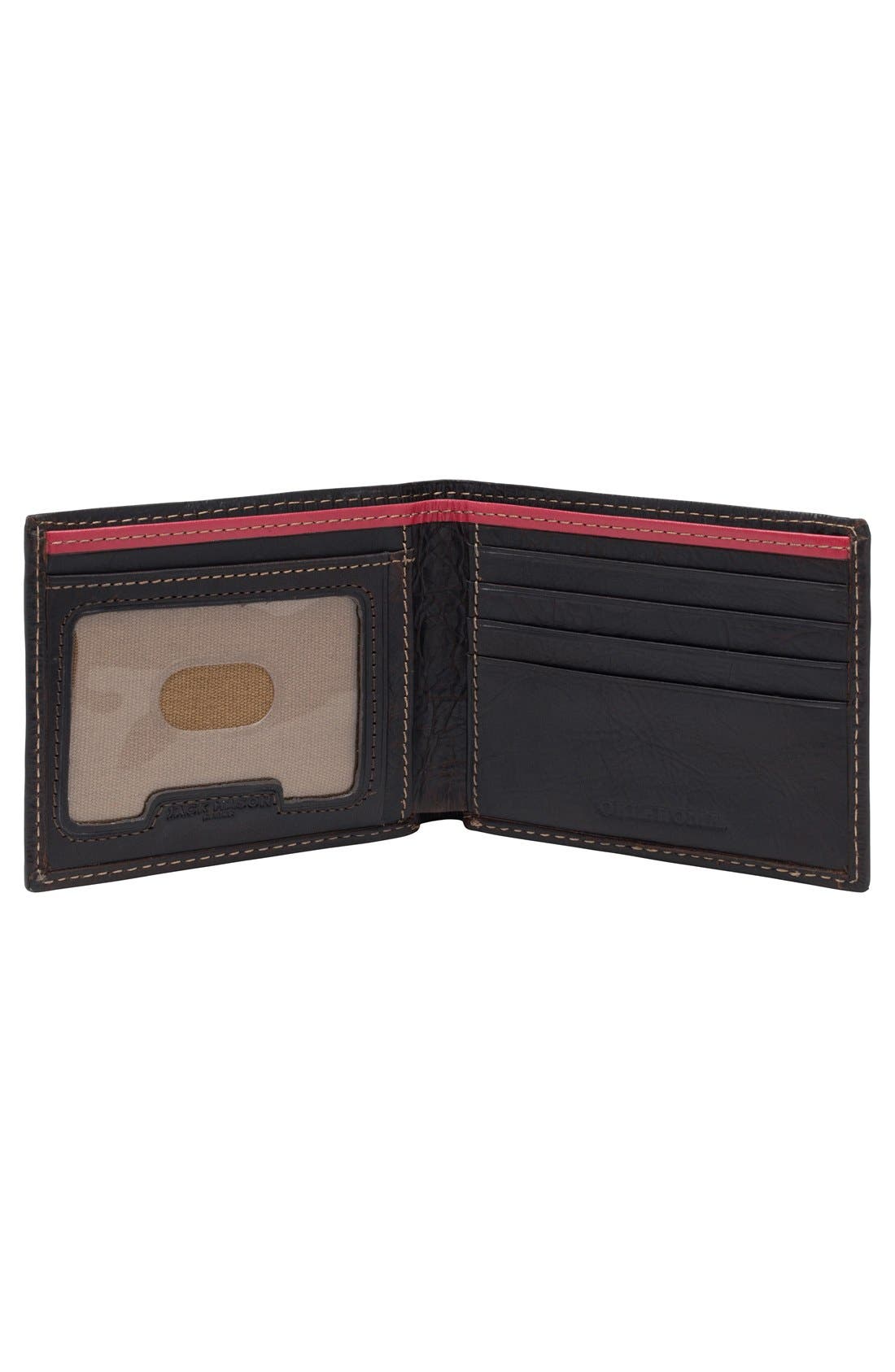 Jack Mason Brand 'Gridiron - Oklahoma Sooners' Slim Bifold Wallet (Men ...