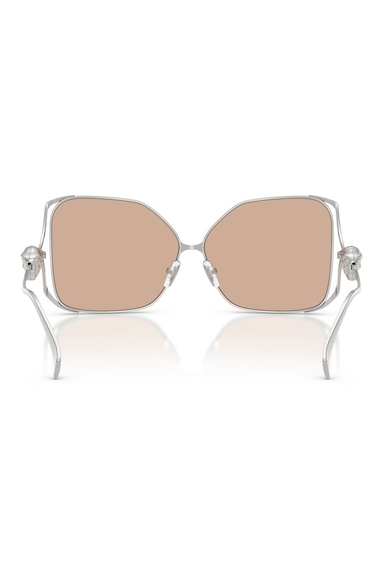 62mm Oversize Square Sunglasses, Alternate, color, SILVER / PINK MIRROR SILVER