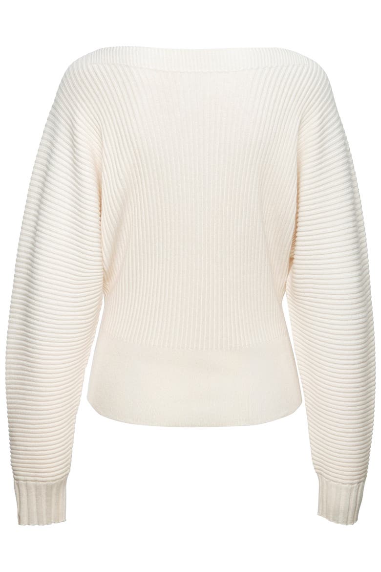 Boat Neck Ribbed Sweater, Alternate, color, Ivory