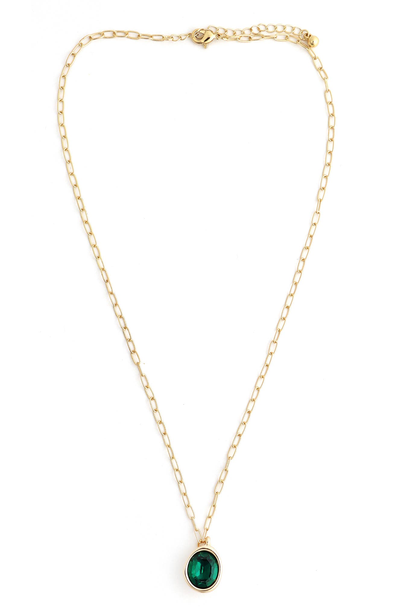 Panacea Crystal Oval Pendant Necklace