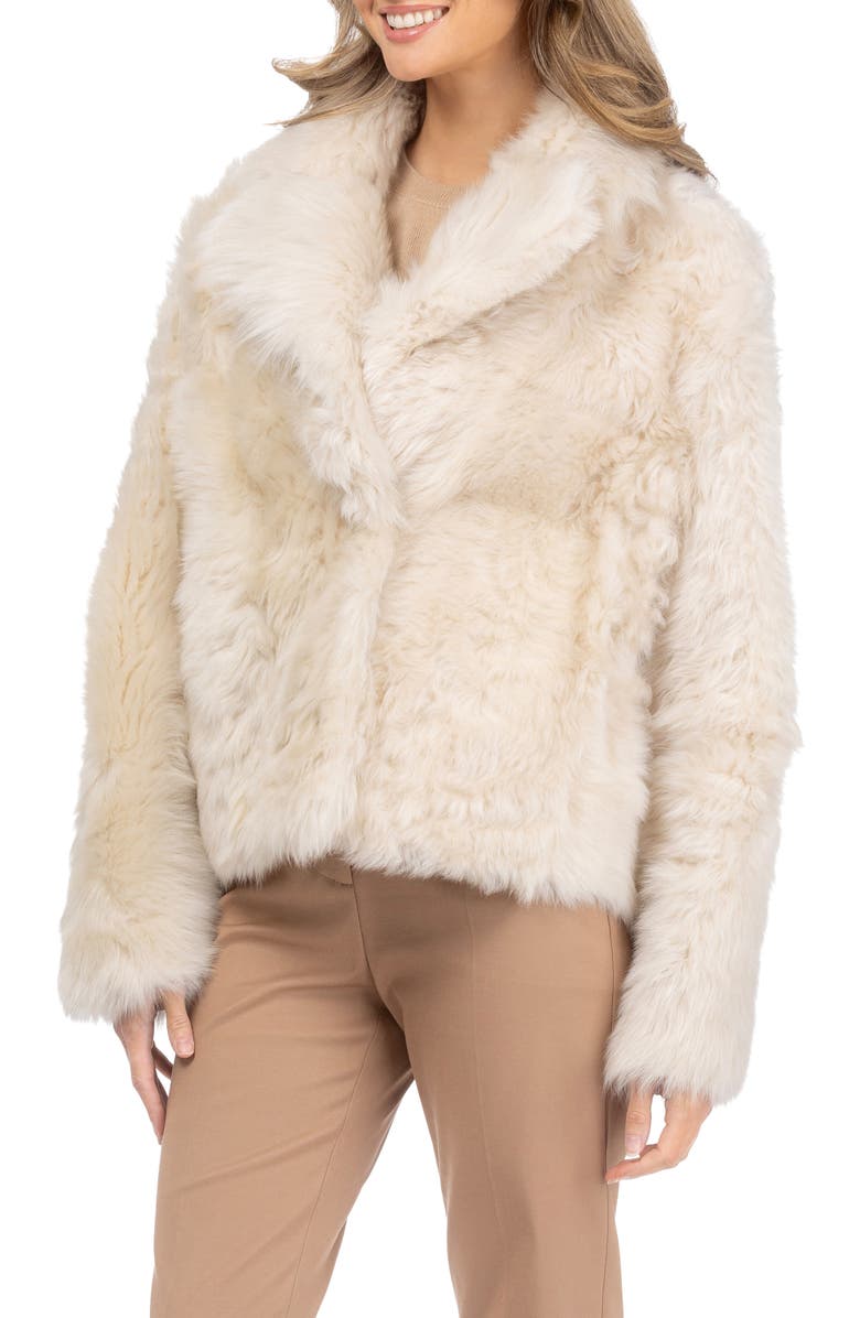 GORSKI Genuine Shearling Reversible Jacket, Main, color, Ivory