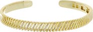 Juvell Cubic Zirconia Scalloped Cuff Bracelet