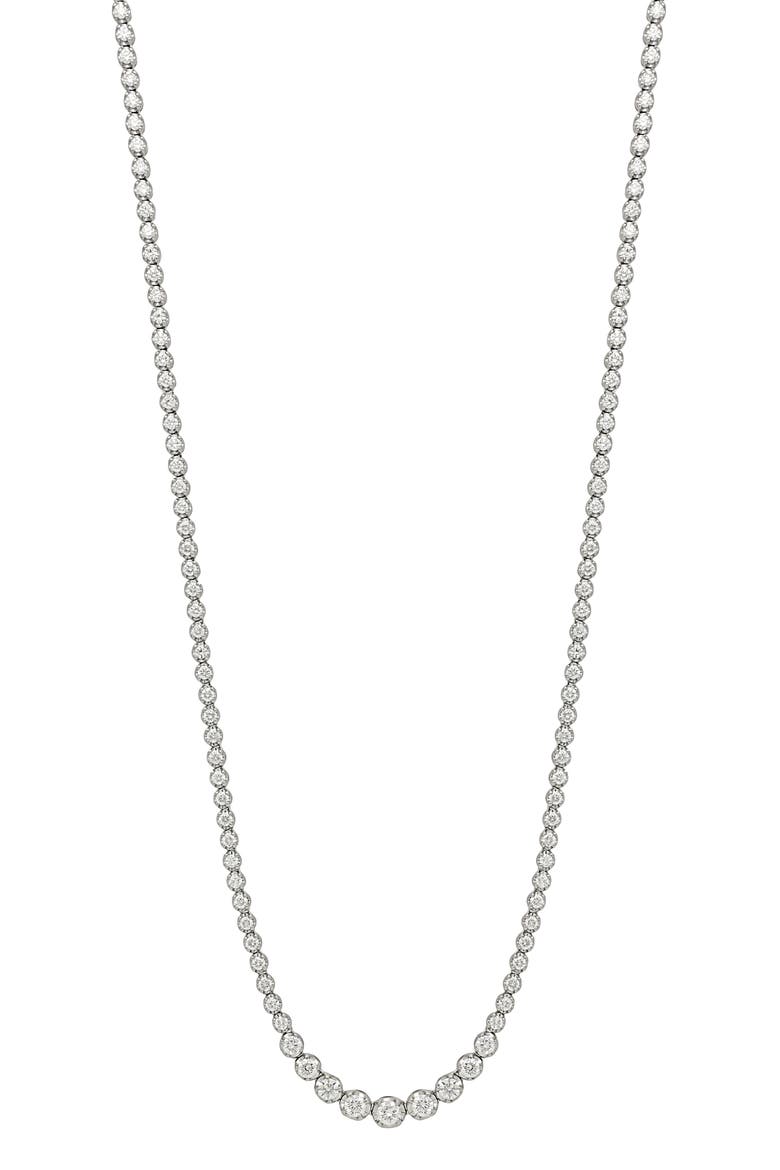 Audrey Diamond Tennis Necklace (Nordstrom Exclusive), Main, color, 18K WHITE GOLD