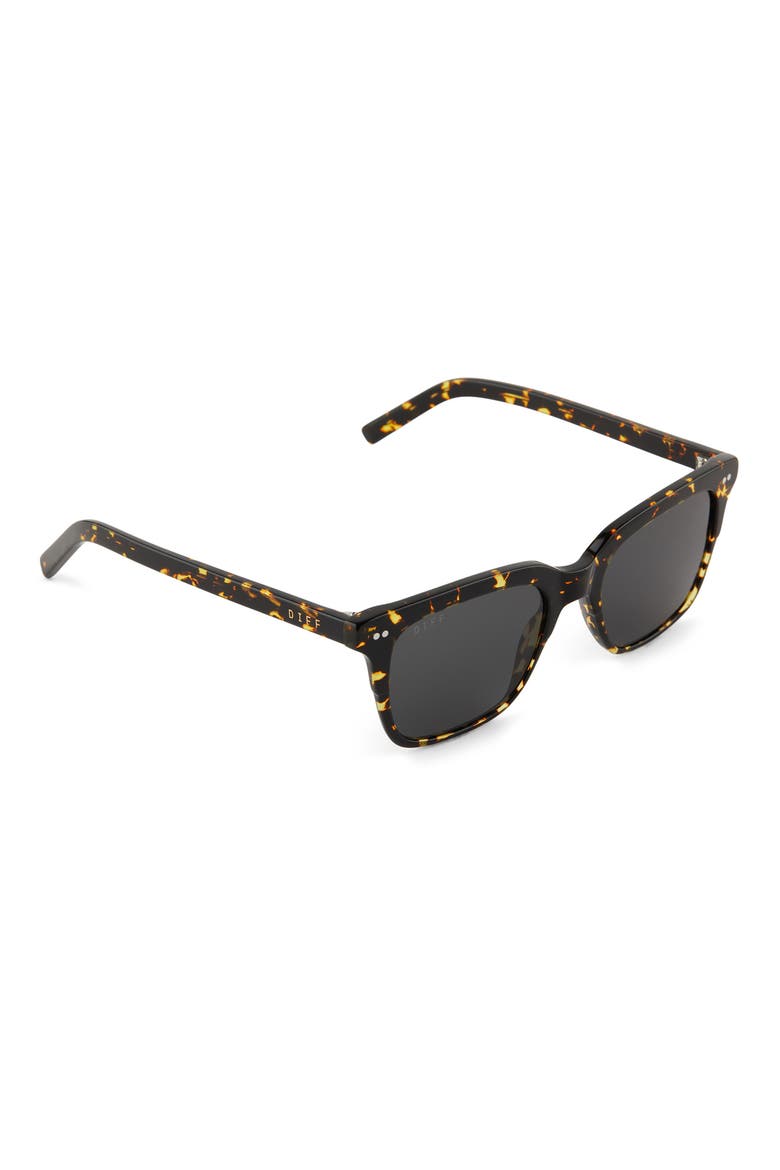 Billie 52mm Polarized Rectangular Sunglasses, Alternate, color, BROWN MULTI