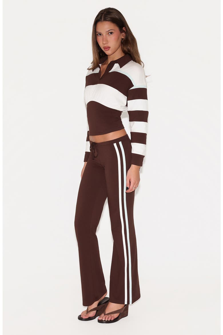 Collins Flare Leg Track Pants, Alternate, color, BROWN