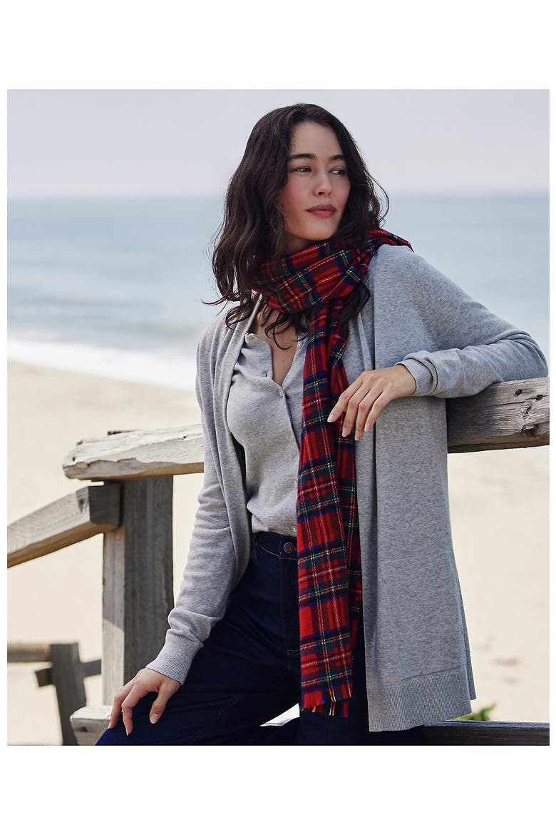 Long Sleeve Open Long Cardigan Sweater, Alternate, color, Gray Heather